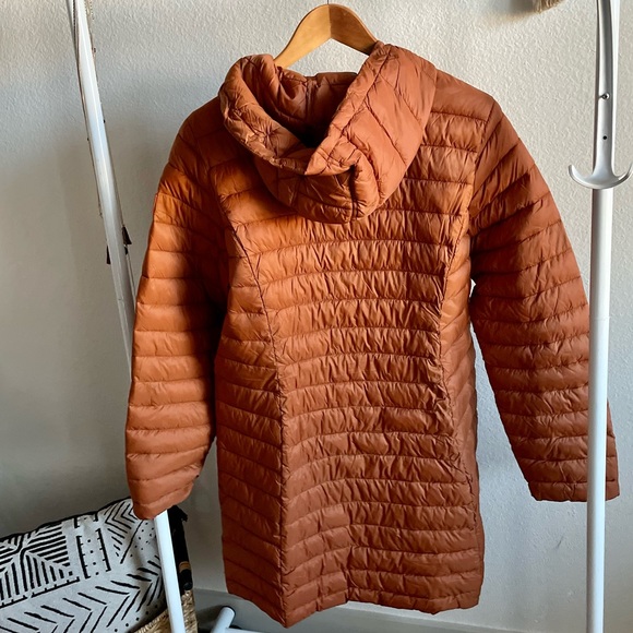 Reebok Orange Puffer Hooded Coat Size Large - Picture 6 of 11